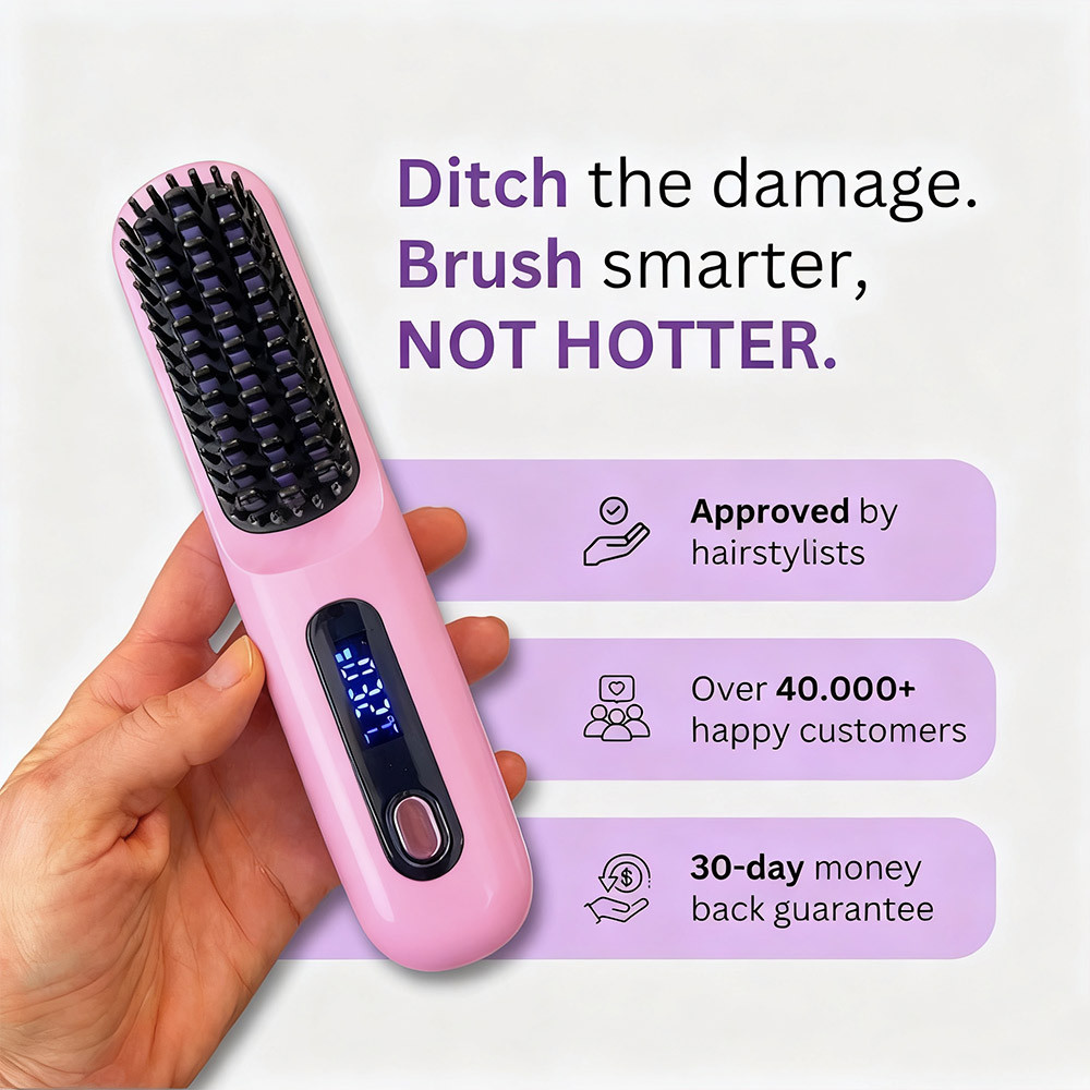 Go Brush Pro Numoya Straightener Rechargeable & Cordless Mini Hair Straightener