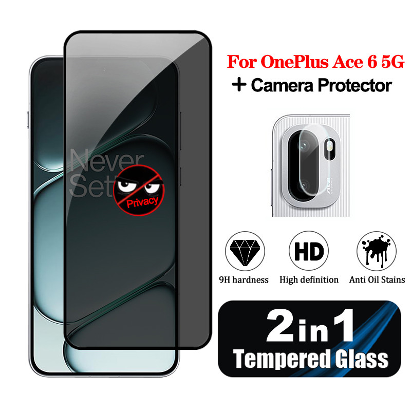 2 trong 1 Cho OnePlus Ace 6 5G Kính Cường Lực Riêng Tư Cho OnePlus Ace 5 Ultra Pro Racing 3 Pro 3 3V