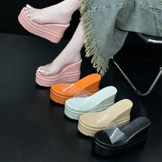 DÉP XUỒNG CAO 12cm QUAI MIKA TRONG DẺO ĐI RẤT ÊM CŨNG NHƯ THỜI TRANG11NN