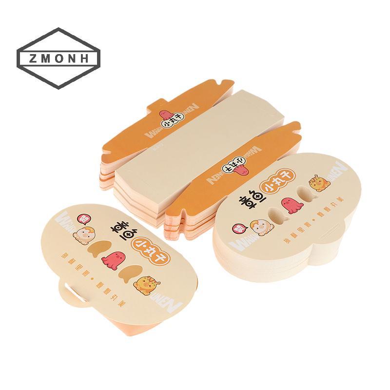 ZMONH 100 Chiếc Hộp Đóng Gói Bạch Tuộc Dùng Một Lần Thực Phẩm Đường Phố Nhật Bản Takoyaki Takeaway S