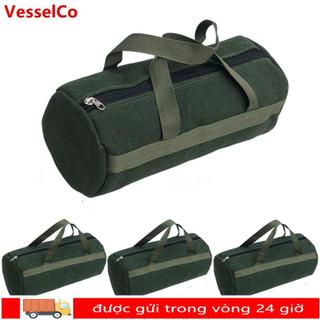 Túi xách dụng cụ VESSELCO vải canvas dày, bộ dụng cụ phần cứng cầm tay dung tích lớn di động, sửa chữa tự động