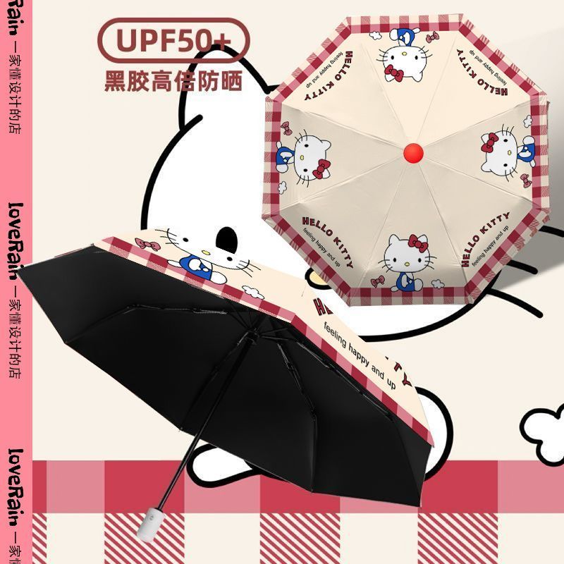 【Fast shipping】ô che mưa hello kitty  ô tự động hello kitty Hướng dẫn sử dụng ô Hello Kitty dễ thươn