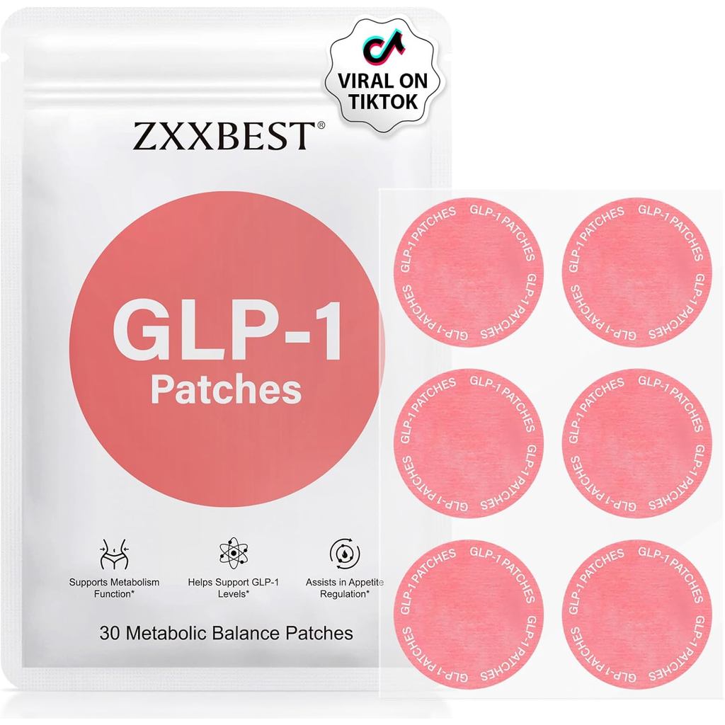 GLP-1 Miếng dán, Thành phần, L Glutamine, Berberine, Crom, Lựu và Quế | Miếng dán Parches GLP1 - Dễ 