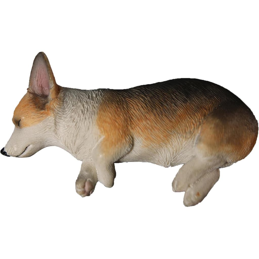 JXK Ngủ Corgi Chó Tượng Nhựa Corgi Chó Tượng Bảng Điều Khiển Đồ Trang Trí Trang Trí Bộ Sưu Tập Quà T