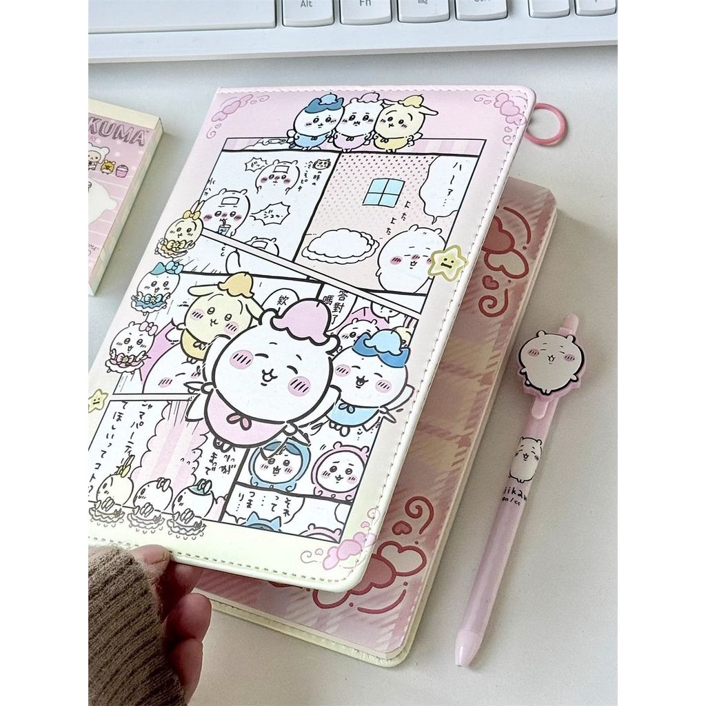 Chiikawa Chiikawa B6 Da Sổ Tay Màu Ngang Dày Sổ Tay Sinh Viên Đa Năng Notepad