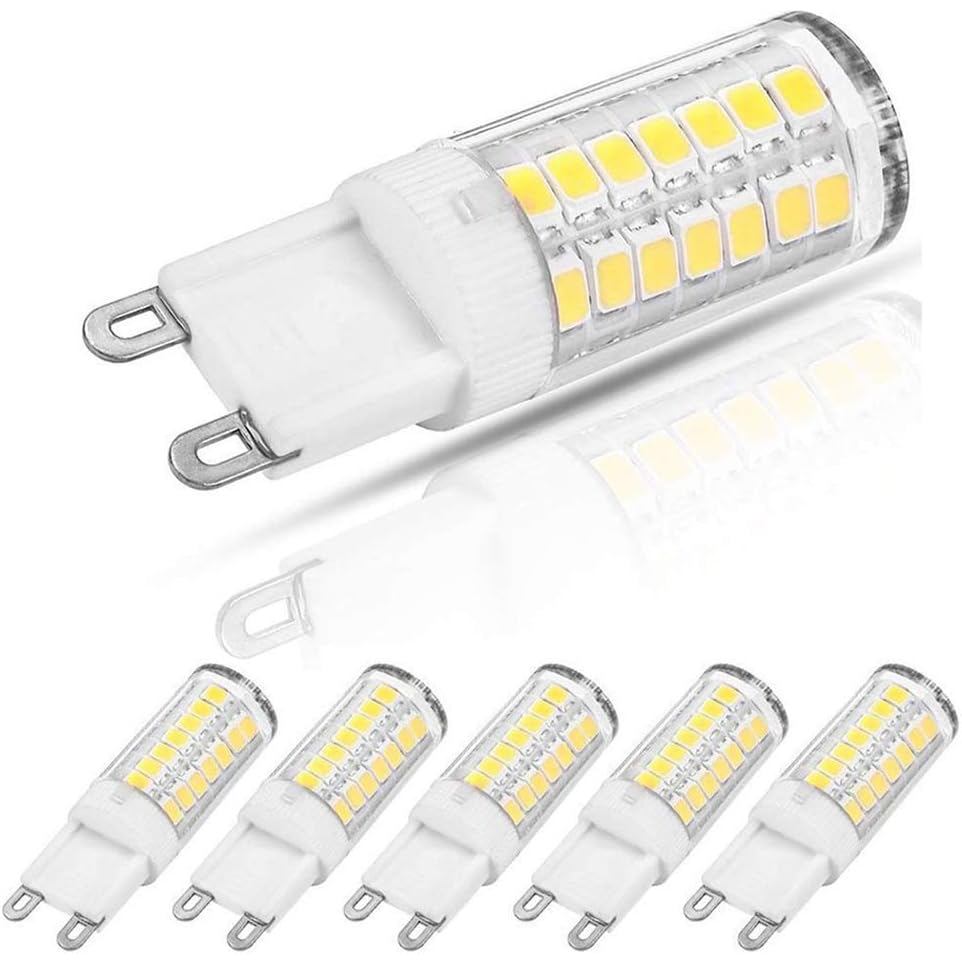 Bóng đèn led G9, Thay thế 5w cho bóng đèn Halogen G9 40w, Ánh sáng ban ngày 6000k, Đèn pha lê ngô G9