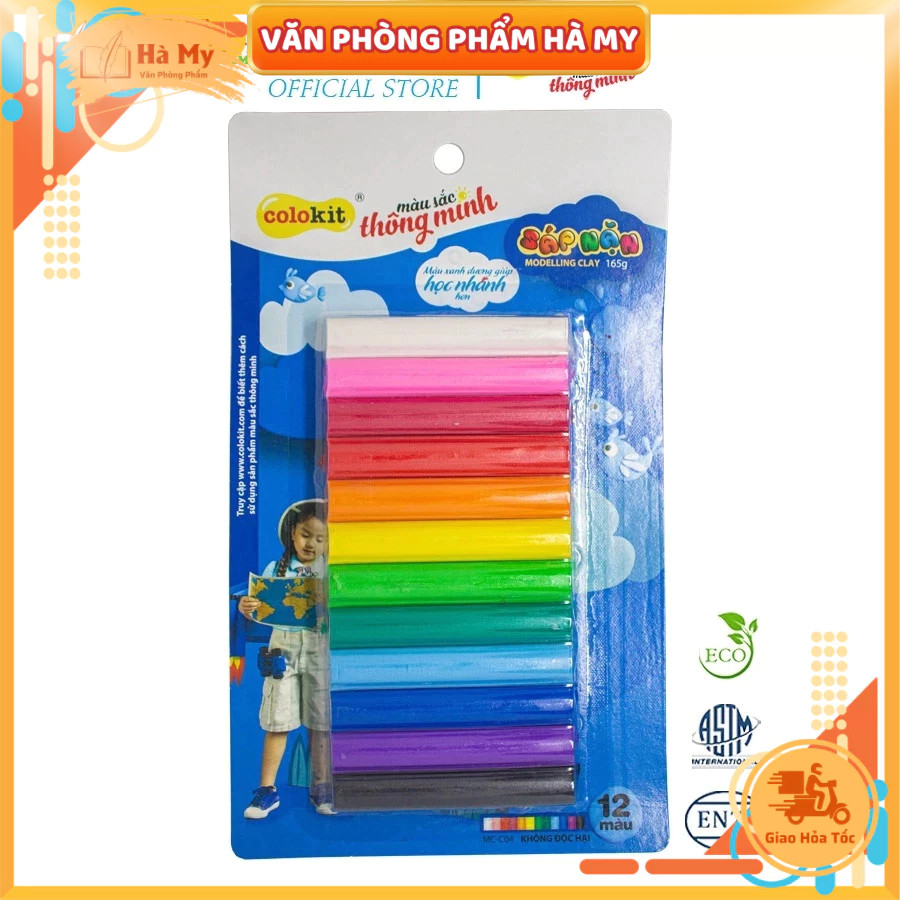 Sáp nặn 12 Màu Thiên Long Colokit MC-C04