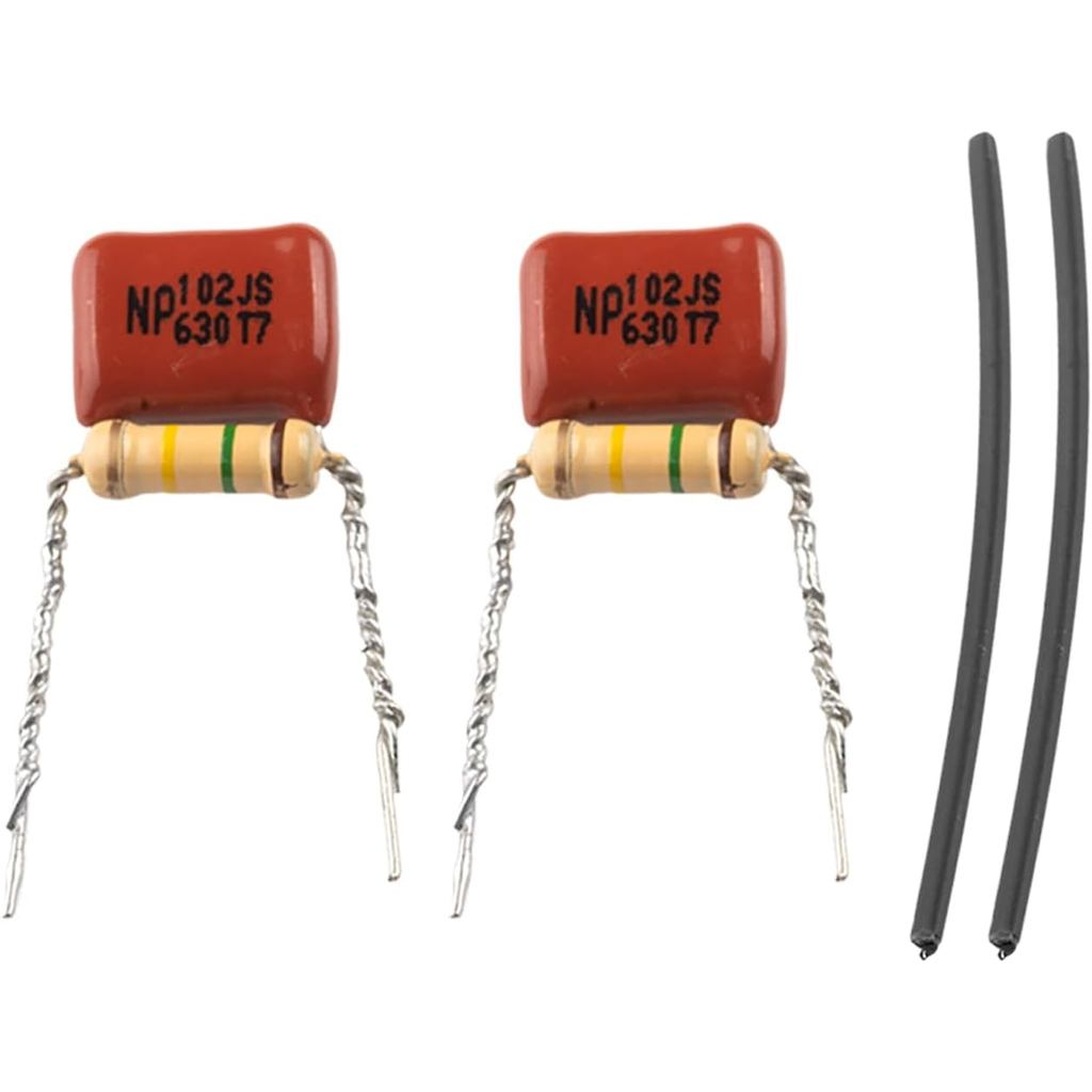 Bộ 2 Đàn Guitar Điện Treble Bleed Mod - Tụ Điện 102J 1nF 630V & Bộ Điện Trở 150K Có Ống Co Nhiệt