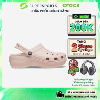  Giày Clog Nữ Crocs Classic Platform Quartz - Hồng - 206750-6UR ADS01 LS100 