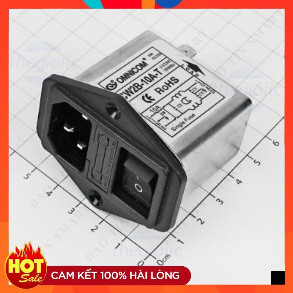 CW2B-10A-T Bộ Lọc Nguồn 1 Pha 10A 115/250V ChipViet Store