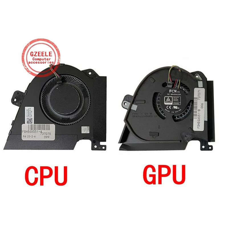 Quạt Làm Mát Laptop Cho Asus ROG GX550 GX550Q GX550LXS GX550LWS Zephyrus Duo 15 CPU GPU Chơi Game PC