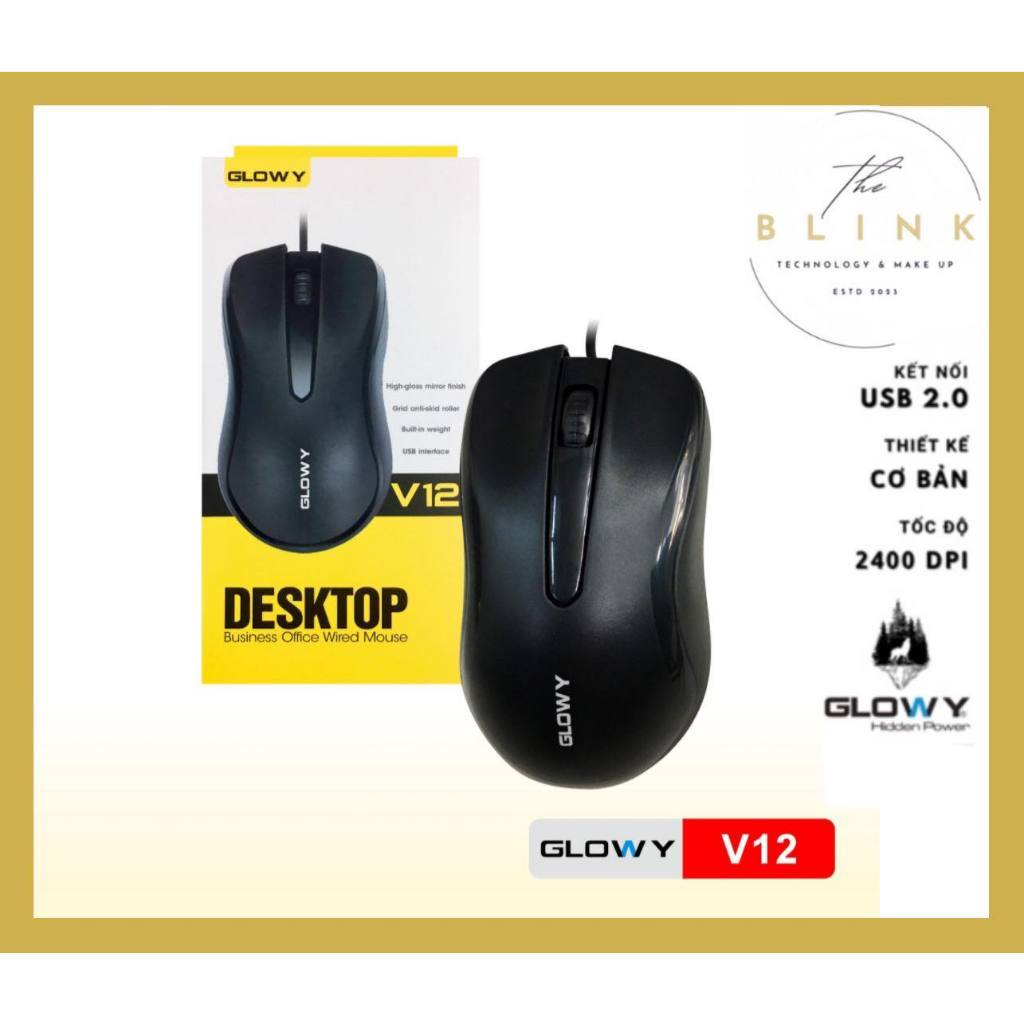 Chuột máy tính có dây văn phòng Gloway V12 _ Bảo hành 12 tháng