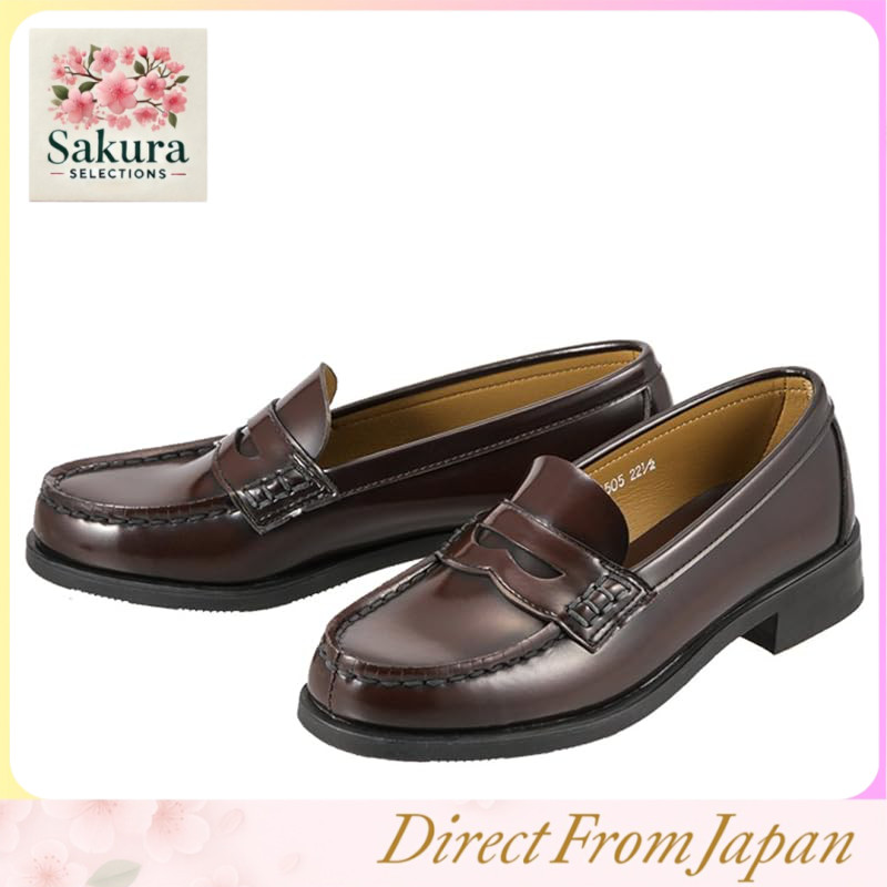 Haruta 4505 Women's Classic Penny Coin Loafers – School and Casual Leather Shoes