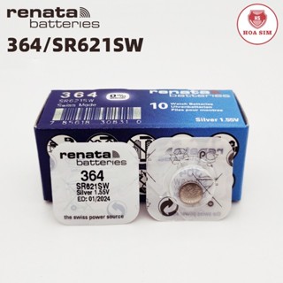 Pin đồng hồ Thụy Sỹ RENATA 364 SR621SW dành cho đồng hồ kim 3 kim (Loại tốt - Giá 1 viên)