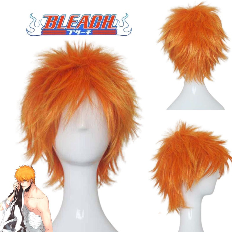 Tóc giả bleach Kurosaki Ichigo cho cosplay người lớn, phù hợp cho carnival