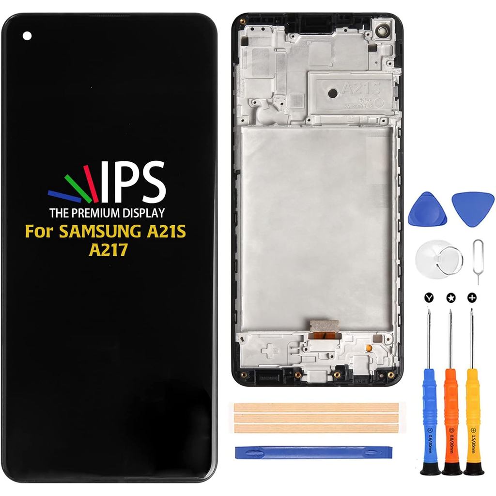 A-MIND cho Samsung Galaxy A21s A217 Màn hình LCD 【 Bản gốc có khung 】 Bộ số hóa thay thế màn hình Bộ