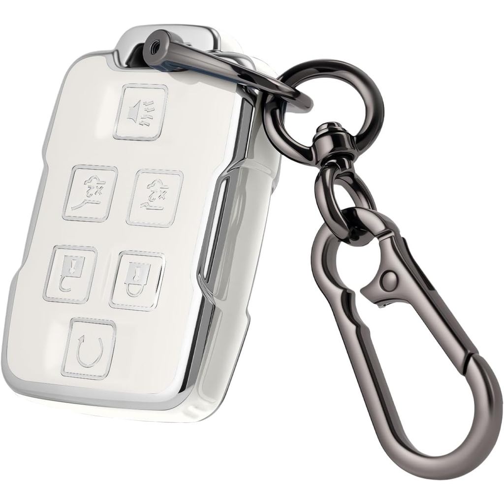 Dành cho Vỏ chìa khóa GMC có móc khóa, Vỏ bọc chìa khóa ô tô TPU mềm cho Chevy Tahoe Suburban 2015 2