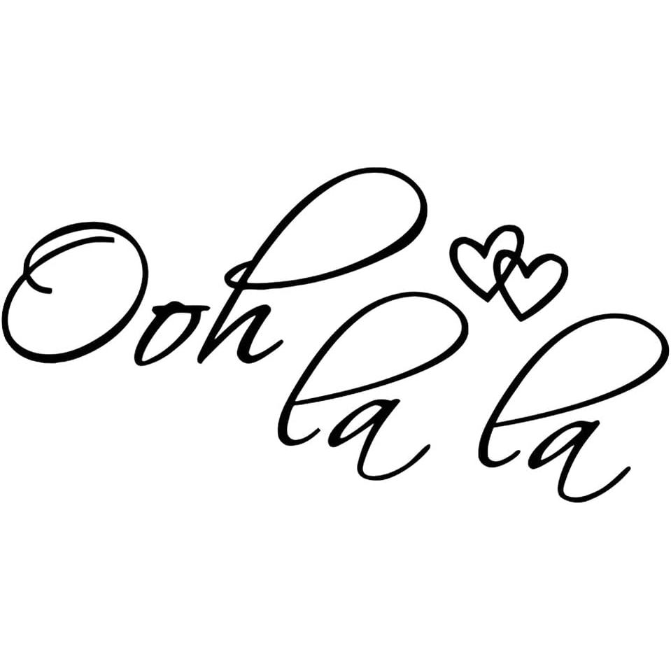 DNVEN Ooh La La Trích Dẫn Đề Can Dán Tường Paris Pháp Trái Tim Tình Yêu Dán Tường DIY Có Thể Tháo Rờ