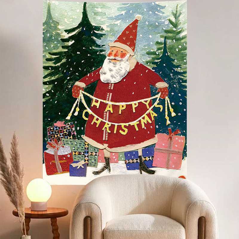 Cây Giáng Sinh Phong Cách Tinh Thần Thảm Trang Trí Giáng Sinh Cảnh Trang Trí Nền Vải Ký Túc Xá Phòng