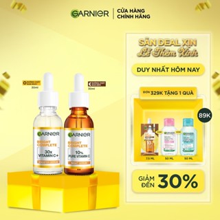  Bộ đôi Dưỡng chất Vitamin C Ngày & Đêm Garnier Bright Complete dưỡng sáng da   30ml X2  