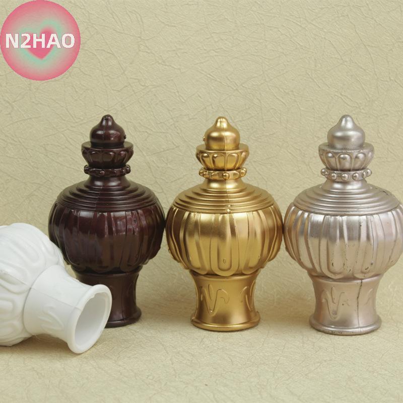 N2HAO 2 Chiếc Rèm Thanh Trang Trí Đầu La Mã Thanh Niêm Phong Thanh Rèm Trang Trí Cắm La Mã Thanh Đầu