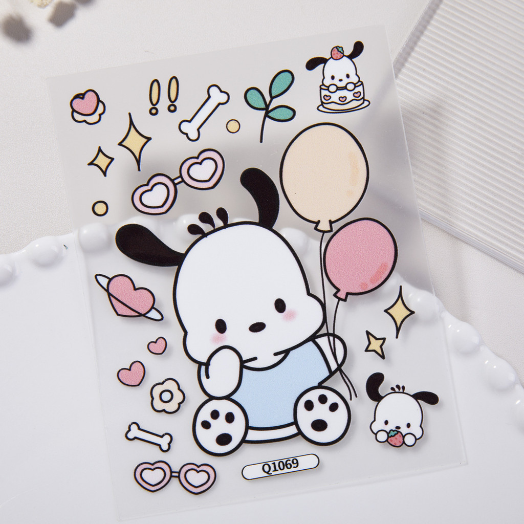 Kepa Chó Vỏ Điện Thoại Miếng Dán Phẳng Dính Sáng Tạo Pacha Chó Tự Làm Sổ Tay Notebook Miếng Dán Tran