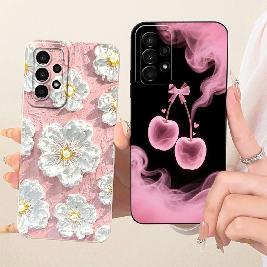 Dành Cho Samsung Galaxy Galaxy A13 4G Ốp Lưng Hoa Anh Đào Sang Trọng Họa Tiết Mềm TPU Silicon Ốp lưn
