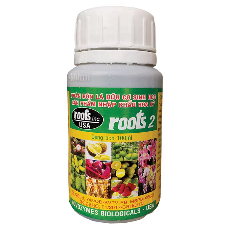 5 lọ ROOTS 2 (HOA KỲ) - Phân bón lá hữu cơ sinh học (Kích rễ, Tăng sức đề kháng, phục hồi cây)
