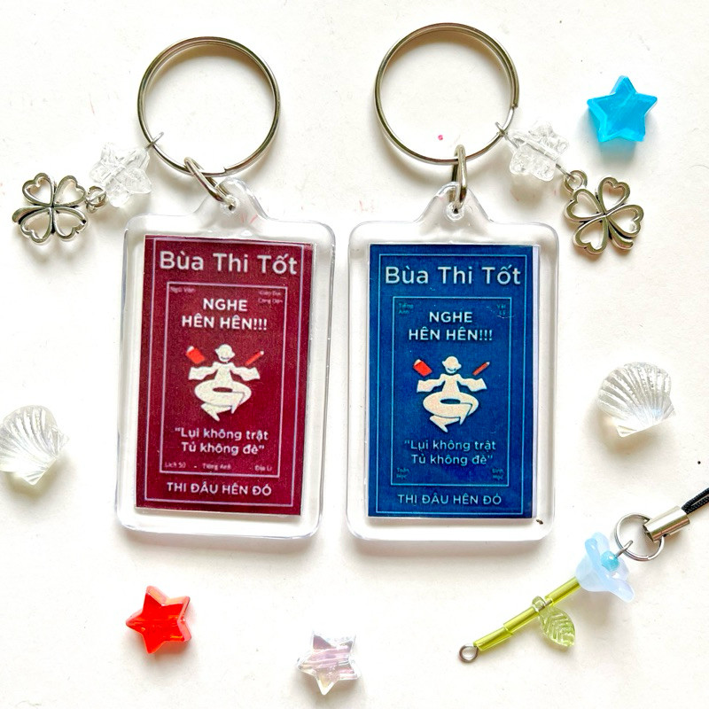 Móc khoá B.ùa THI TỐT 💯 cho sĩ tử thi đại học, cấp 3| Keychain chúc may mắn RIN HUDA