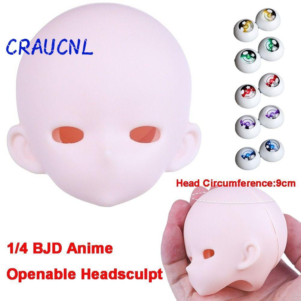 LUOL Bjd Baby Head, Da Trắng Có Thể Mở 1 / 4 BJD Anime Headsculpt, Bjd Phụ Kiện Anime-Style PVC Bjd 
