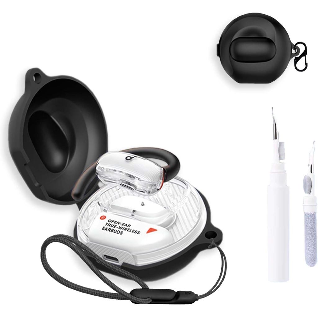 Dành cho Vỏ Anker Soundcore V40i, Vỏ bảo vệ tai nghe (có Carabiner + Dây buộc + Bút làm sạch) Chống 