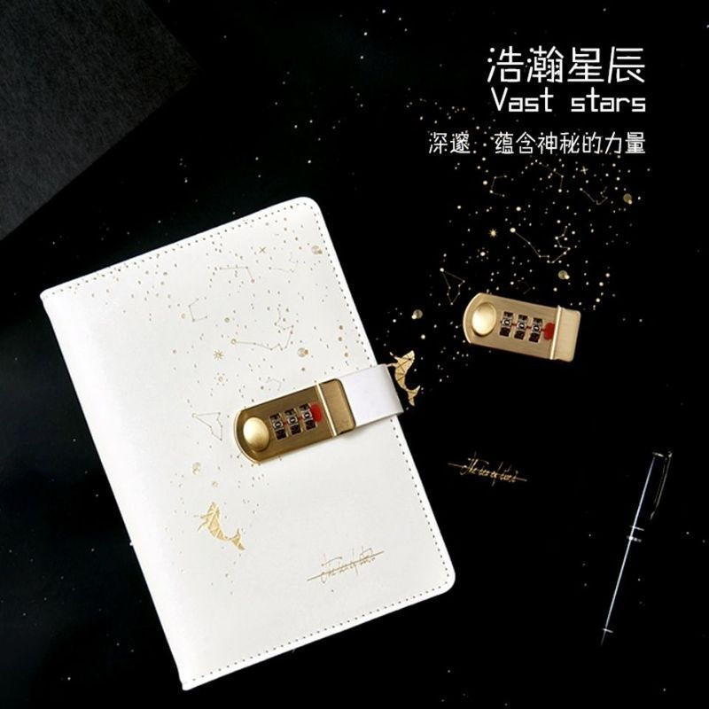 Vũ Trụ Hành Tinh Giả Tưởng Mã Sách Khóa Nhật Ký Retro Notebook Sinh Viên Đại Học Notepad Sách Mã Sán