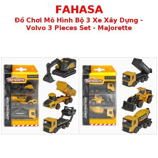 Đồ Chơi Mô Hình Bộ 3 Xe Xây Dựng - Volvo 3 Pieces Set - Majorette