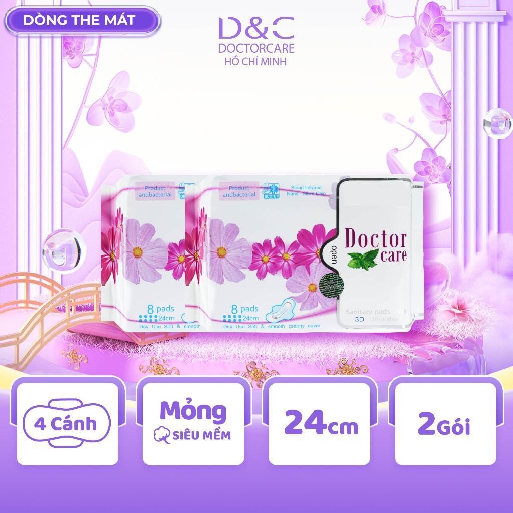 Combo 2 băng vệ sinh thảo dược D&C Doctor Care ban ngày siêu thấm hút