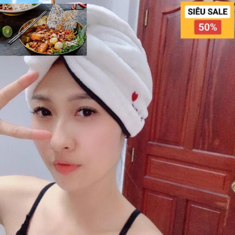 Mũ trùm tóc nhanh khô - khăn quấn tóc nhanh khô - Mủ trùm tóc nhanh khô