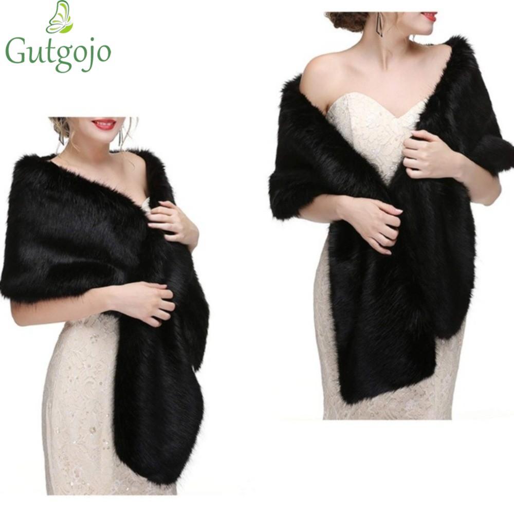 Khăn choàng GUTGOJO lông giả mềm màu trơn, phong cách Hàn Quốc cổ điển, giữ ấm vai, phù hợp mùa thu đông