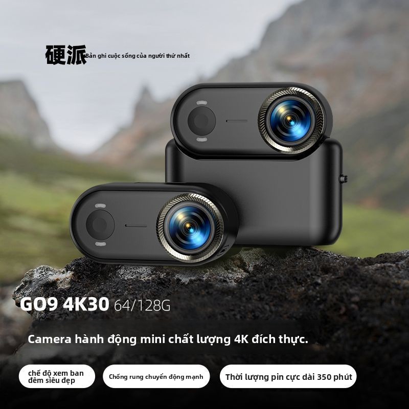Máy ảnh ngón tay cái GO9 cứng chống rung chống thấm nước HD siêu HD máy ảnh thể thao đi xe máy ghi â