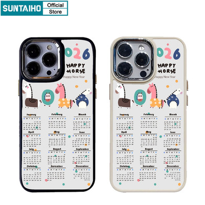 Ốp Điện Thoại Suntaiho Thẩm Mỹ 2026 Lịch Năm Mới Silicon Mềm Cao Cấp Chống Sốc Cho iPhone 17 16 15 14 12 13 11 Pro Max IP 7 8 Plus Iphon X XS XR Xs Max