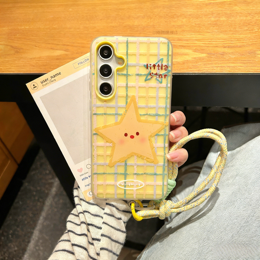 Ốp lưng chuỗi ngôi sao dễ thương có thể so sánh cho Samsung A23 A24 A25 a55 s25 s22plus ultra Girly 