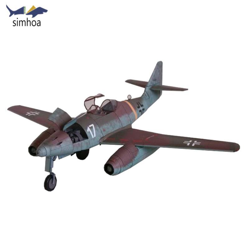 Simhoa 1 Cái 1 / 33th Giấy 3D Đức Me-262 Máy Bay Tiêm Kích Bộ Mô Hình Máy Bay Máy Bay