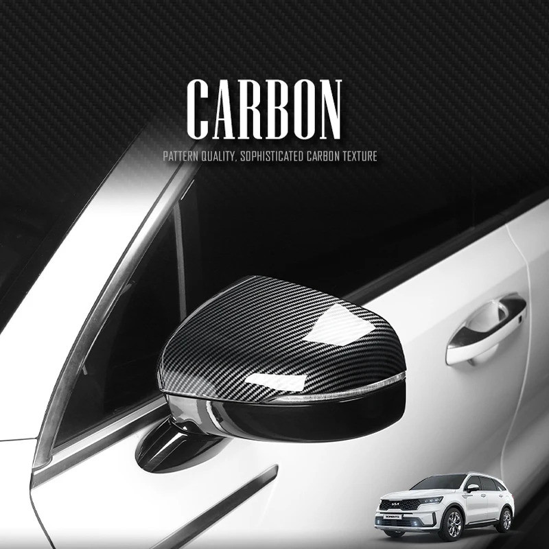 Dành Cho Xe Kia Sorento MQ4 2021-2026 Sợi Carbon ABS Gương Chiếu Hậu Vỏ Gương Chiếu Hậu Nắp Bên LHD 