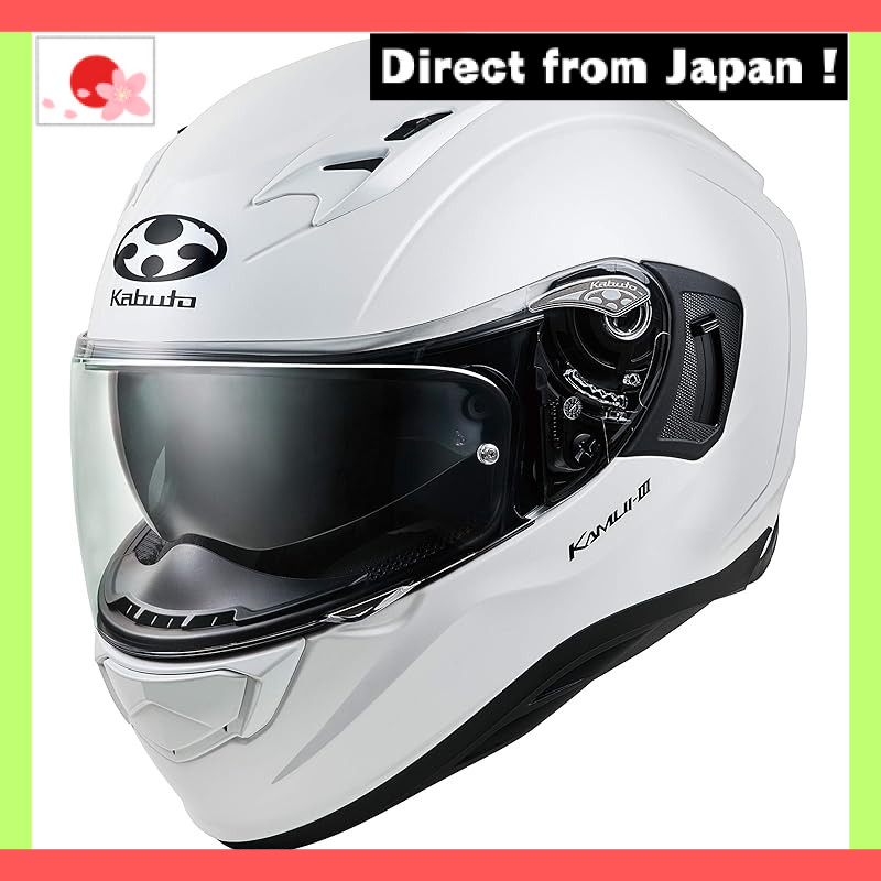 【Japan Original】 OGK KABUTO Motorcycle Helmet Full Face KAMUI3 Pearl White (Size: S) 584610