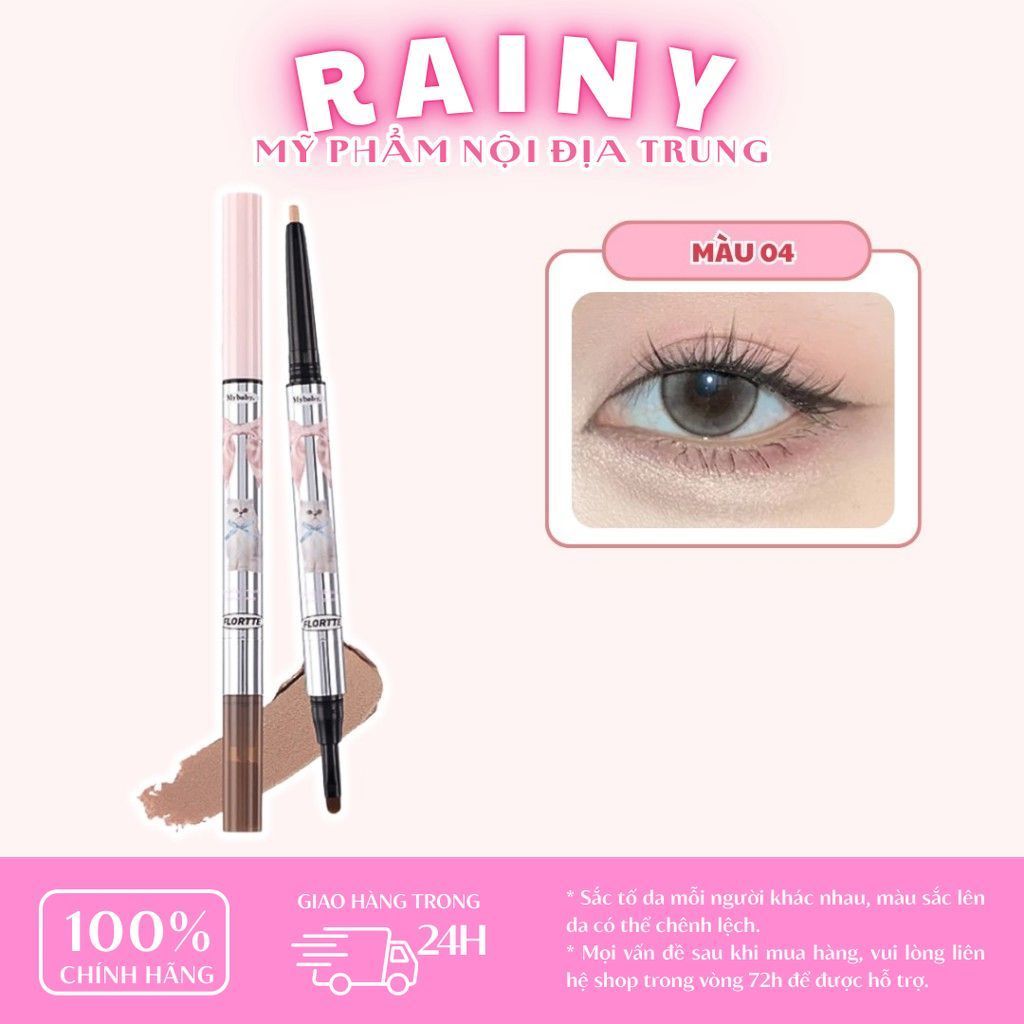 [FLORTTE] Bút kẻ bọng mắt 2 đầu Flortte Peng Peng Princess
