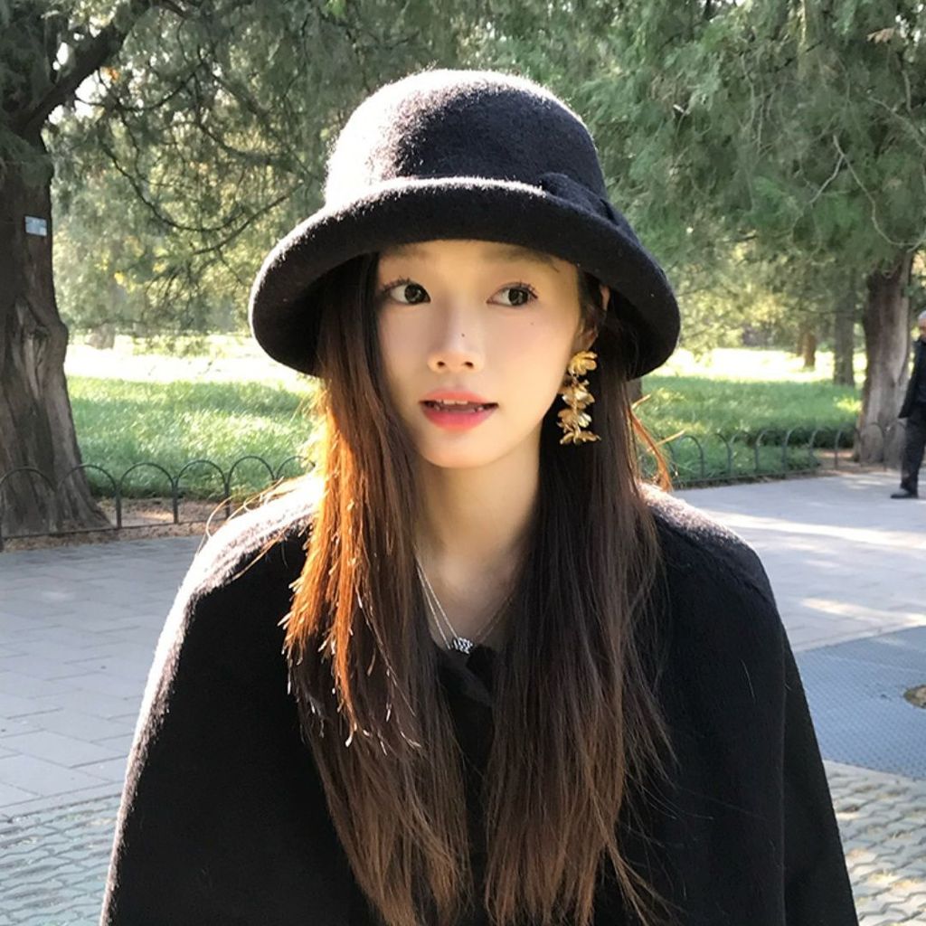 Mũ Retro Phong Cách Hepburn Mái Vòm Xoè - Phù Hợp Thu Đông