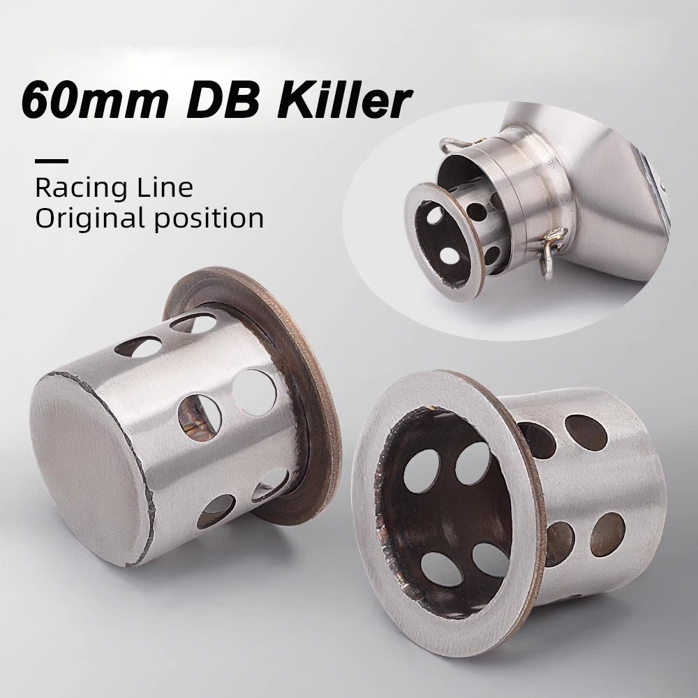 60mm DB Killer Đa Năng Xe Máy Yoshimura Xả Thoát Moto Lưới Chất Xúc Tác Giảm Thanh Giảm Thanh Arrest