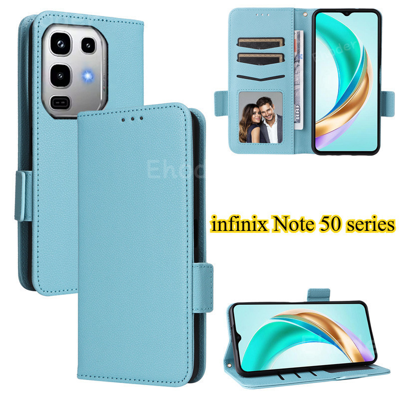 Vỏ giáp chống sốc cho infinix Note 50 Pro Plus 50X 4G 5G 2025 Vỏ điện thoại bằng da lật Giá đỡ từ tí