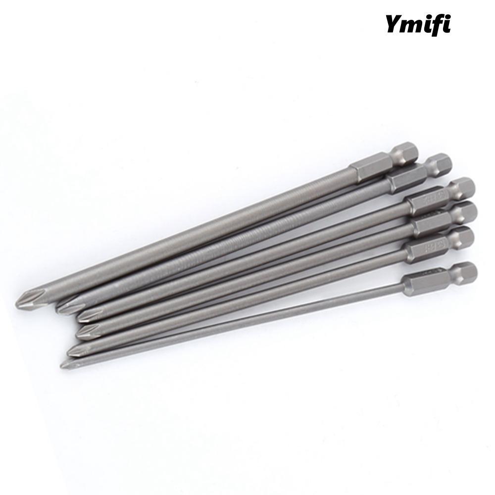 Bộ mũi tuốc nơ vít 6 chiếc YMIFI, kích thước PH1 và PH2 Chiều dài 150mm / 6 inch Mũi tuốc nơ vít ché