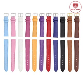Dây da đồng hồ P16 trơn có đường may không thấm nước size 14 16 18 20 mm Phụ kiện đồng hồ