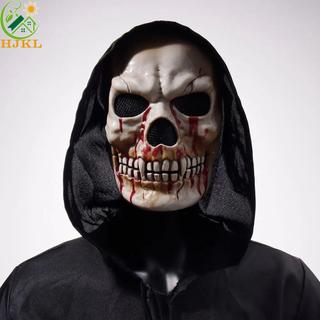 HJKL Mặt nạ đầu lâu Halloween, Mặt nạ đầu lâu miệng di chuyển toàn mặt thực tế, Mô phỏng hiệu ứng đẫm máu ngộ nghĩnh Ma quái Mũ đội đầu lâu đáng sợ Đồ dùng dự tiệc tại nhà ma ám