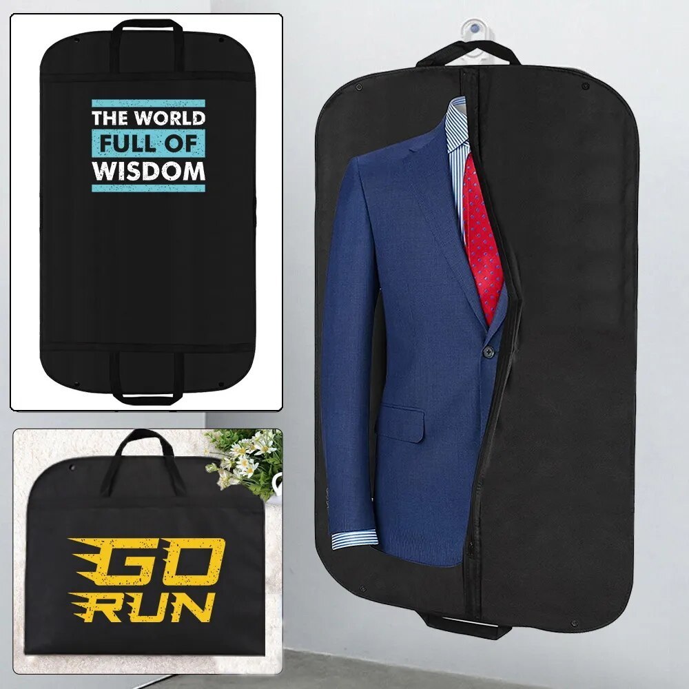 Clothing Covers  Suit Coat Dust Cover Phrase Print Home Wardrobe Hanging Garment Bag Storage Bag Clo